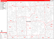 Sterling Heights  Wall Map Red Line Style